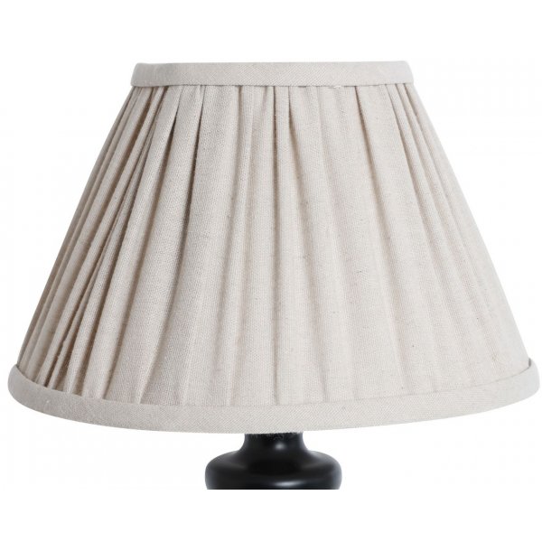 Rund plisseret lampeskrm 13x25x17 cm - Beige hr