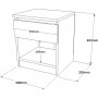 Luvio sengebord 26 - Eg/sort