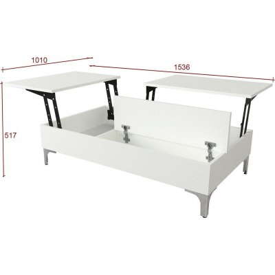 Esinti sofabord 121 x 69,2 cm - Hvid