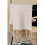 Lyng plaid 130x170 cm - Beige/hvid
