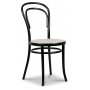 Rosvik spisegruppe Rundt bord hvid / eg med 4 sorte Thonet no14 stole