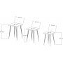 Mali bord 32/36/40 x 32/36/40 cm - Sort/valnd
