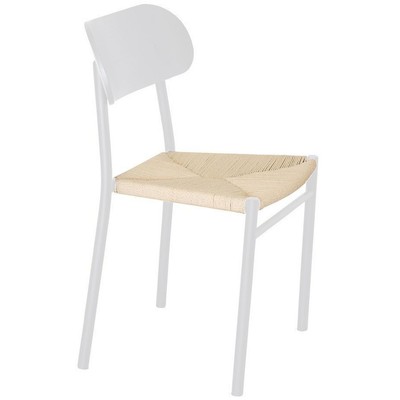 Bridge spisebordsstol med snoresde - Hvid/natur
