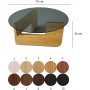Mia sofabord 75 cm - Eg/rgfarvet glas