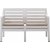 Lara loungegruppe med 2-personers sofa, 2 lnestole og bord - Hvid