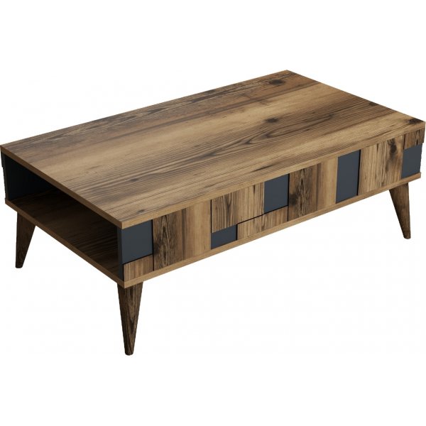 Madrid sofabord 105 x 60 cm - Valnd/antracit