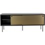 Volume mediebnk 132 cm - Sort / messing