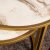 Tambur bord 66x43 | 80x50 cm - Guld/hvid marmor