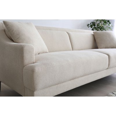 Hanna 3-personers sofa - Beige + Pletfjerner til mbler