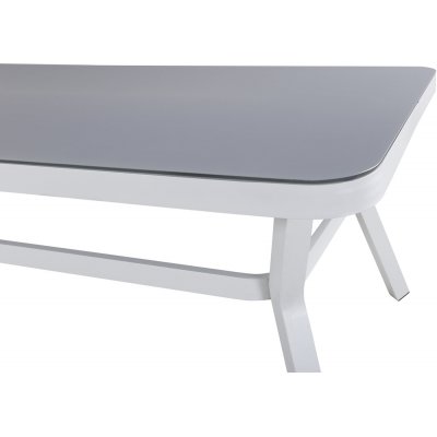 Virya spisebord 200 x 100 cm - Gr/Hvid