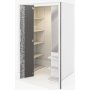 Jacklyn garderobe - Hvid / grafit - Hjre vendt