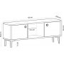 Paridon mediebnk - Safir/eg/hvid
