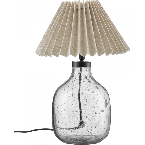 Groove bordlampe - Klart glas/Natur