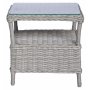Balkonst; 2 stole og bord 48 x 48 cm gr/rattan - Tor/Mercury