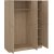 Billund garderobe med 3 lger - Hickory