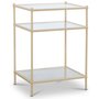 Sengebord Tiffany Inca - Messing / Glas