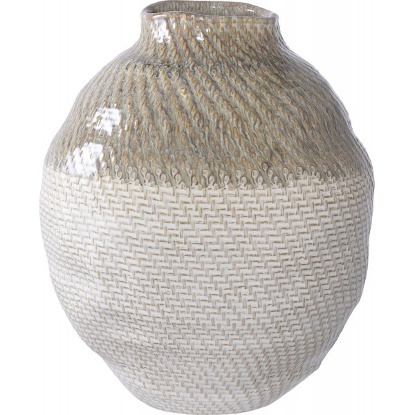 House Nordic vase 29 - Hvid/grn