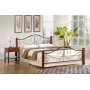 Litzy sengeramme 120x200 cm - Antik kirsebr/sort