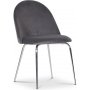 Plaza velvet stol - Gr/krom