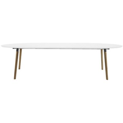 Cincinnati spisebord, der kan udvides 170-270 cm - Hvid / Eg