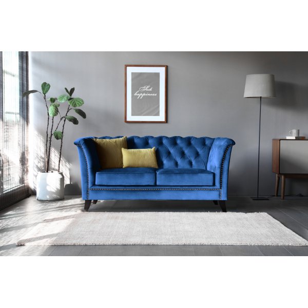 Milton Chesterfield 2-pers. - Mrkebl fljl