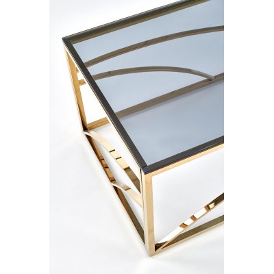 Kosmos sofabord 120 x 60 cm - Rget glas/guld