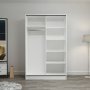 Kapusta garderobeskab 120 cm - Hvid/antracit