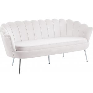 Kingsley 3-personers sofa i fljl - gr beige/krom + Tekstilrensning til mbler