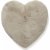 Fluffy hjerteformet pyntepude Taupe - 45 x 45 cm