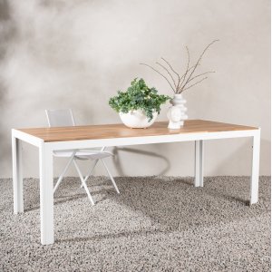 Bois spisebord 205 x 90 cm - Natur/Hvid