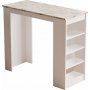 Style barbord 120 x 51,6 cm - Hvid/marmor