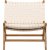 Rike loungestol - Creme PU/teak