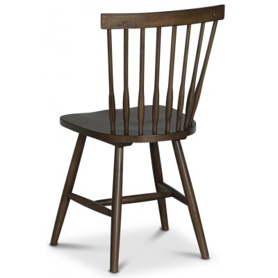 Trn stol i brunbejdset tr