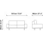 Istanbul 2-personers sofa - Ecru