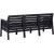 Lara loungegruppe med 3-personers sofa, 2 lnestole og bord - antracit