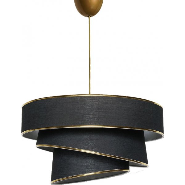 Couper loftslampe - Sort/guld