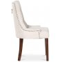 Paris spisegruppe hvidt bord med 4 stk Tuva New Port stole i beige stof med baghndtag