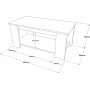 Luvio sofabord 15, 95,6x50 cm - Eg/hvid