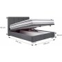 Maison 160x200 cm gr sengeramme med opbevaring i sengen