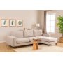 Berlin divan sofa med metal ben hjre - Creme