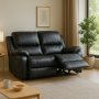 Enjoy Chicago reclinersofa (Biosofa) - 2-sders (el) i sort kunstlder