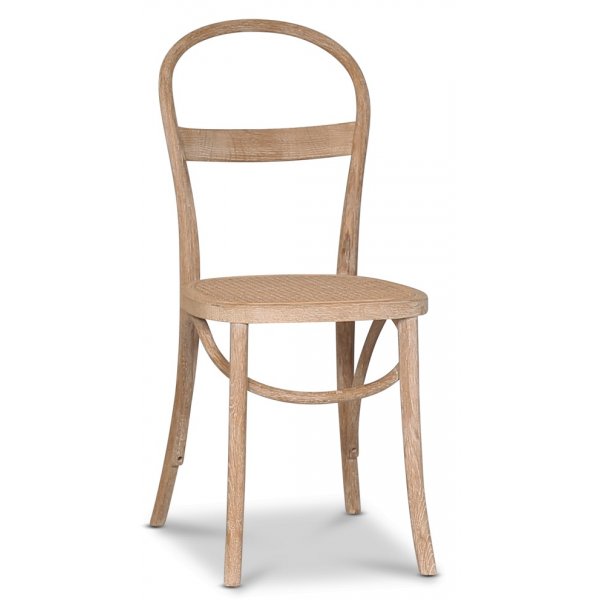 Danderyd No.16 stol - Hvidpigmenteret eg/rattan