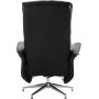 Milos lnestol med fodskammel (Recliner) - Sort PU