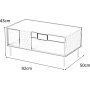 Bullet sofabord 92 x 50 cm - Sort/guld