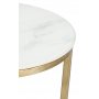 Palasso rundt lampebord - Messing/lys marmorering