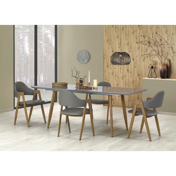 Birte spisebord 160-200 cm - Gr/eg