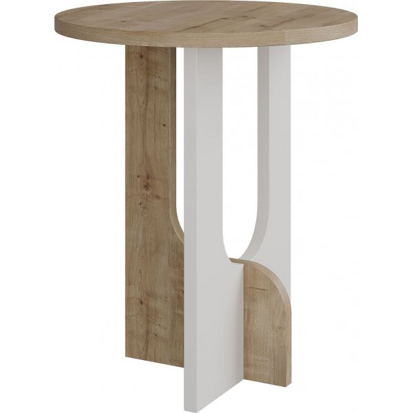 Lunar sidebord 40 x 40 cm - Eg/hvid