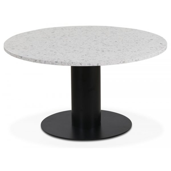 Next 85 rundt sofabord - Sort / terrazzo (Bianco)
