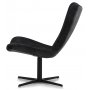 Plettet rd designerlnestol - Mrkegr (Velvet)