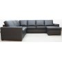 Solna XL U-sofa i bundet lder - Hjre